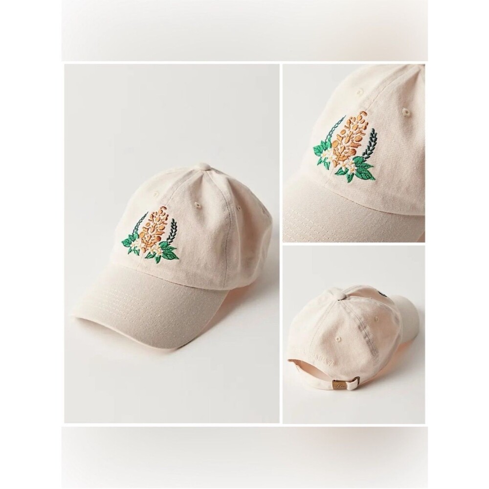 NWT Free People FP Movement Court & Club Baseball Hat -ivory wash - one size OS